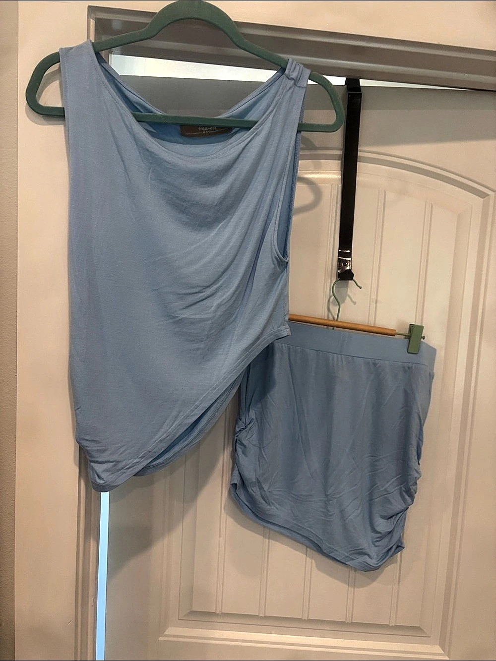 Free People Blue Draped Tank & Skirt Set Size XS Like New